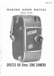 Specto 88 manual. Camera Instructions.